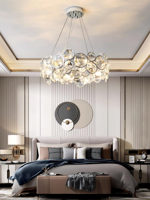 Chrome Round Crystal Chandelier - Vakkerlight