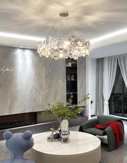 Chrome Round Crystal Chandelier-DWHOME