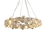 Chrome Round Crystal Chandelier-DWHOME