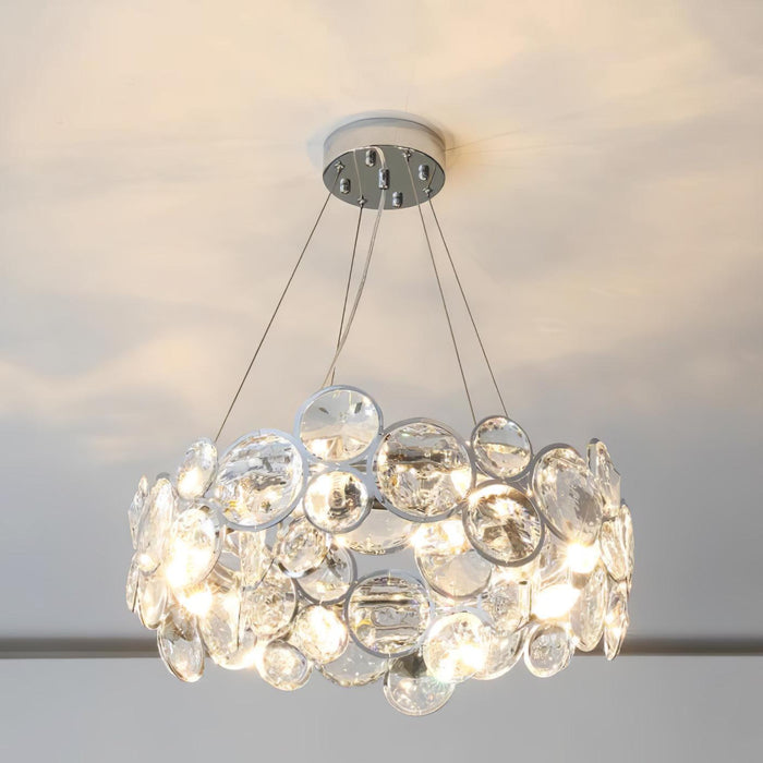 Chrome Round Crystal Chandelier - Vakkerlight