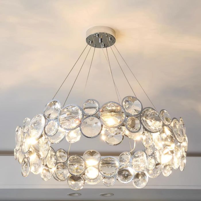 Chrome Round Crystal Chandelier - Vakkerlight