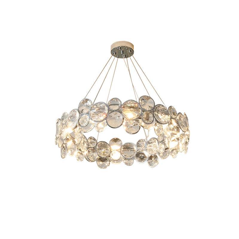 Chrome Round Crystal Chandelier-DWHOME