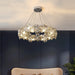 Chrome Round Crystal Chandelier.