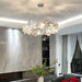 Chrome Round Crystal Chandelier.