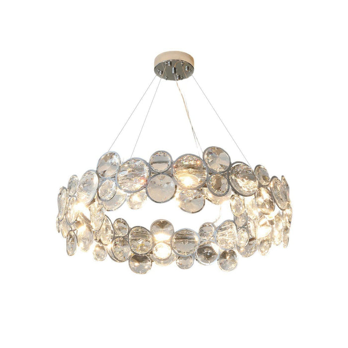 Chrome Round Crystal Chandelier-DWHOME