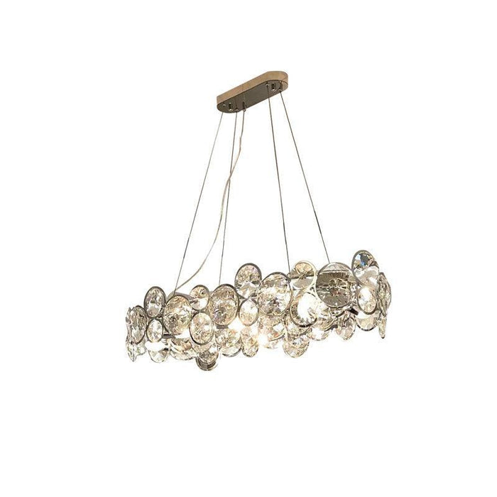 Chrome Round Crystal Chandelier-DWHOME