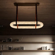 Circle Alabaster Chandelier-DWHOME