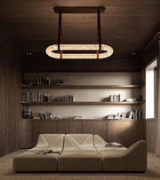 Circle Alabaster Chandelier-DWHOME