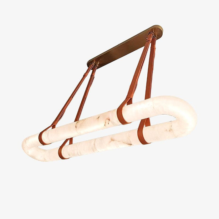 Circle Alabaster Chandelier-DWHOME