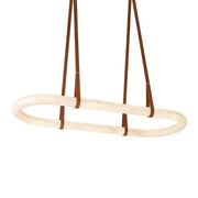Circle Alabaster Chandelier-DWHOME