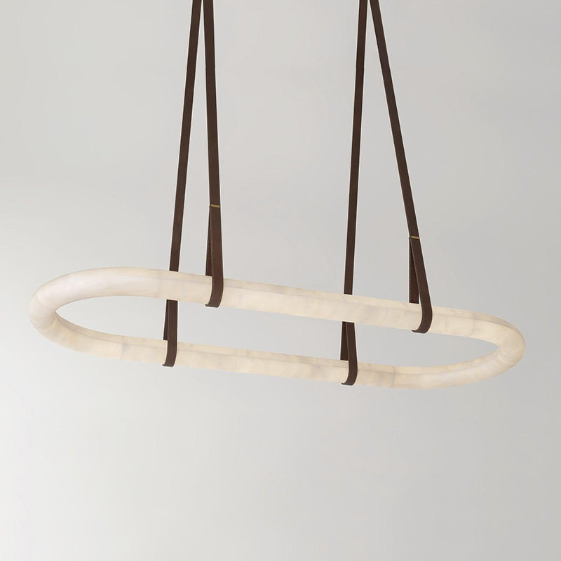 Circle Alabaster Chandelier-DWHOME