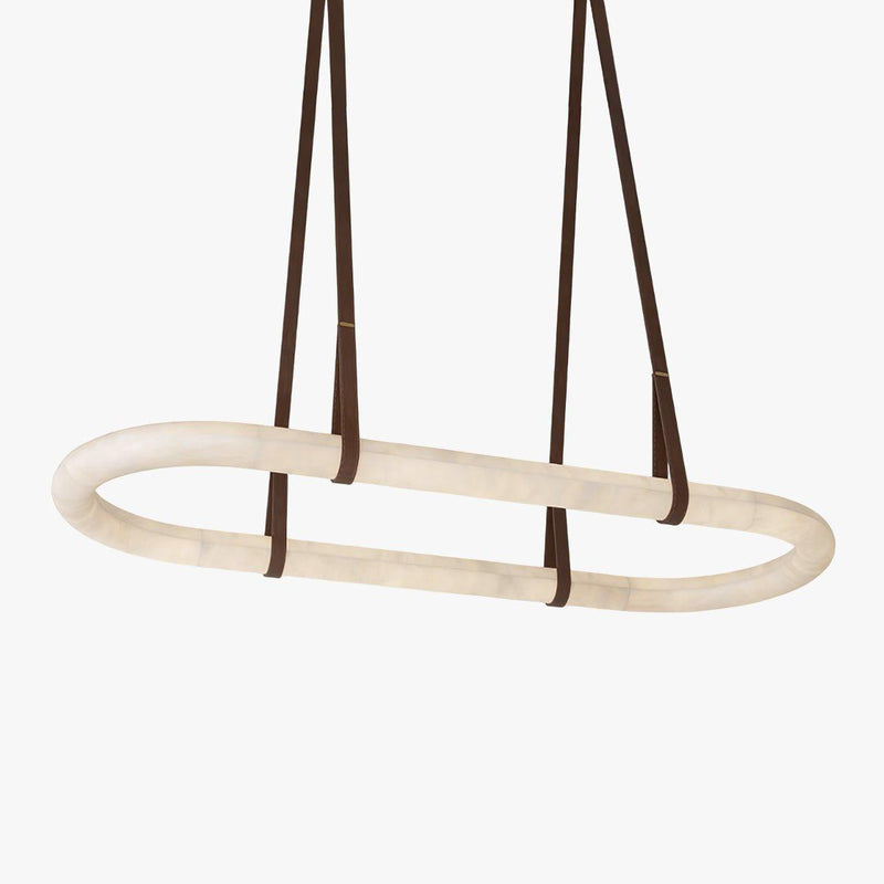 Circle Alabaster Chandelier-DWHOME
