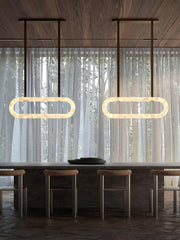 Circle Alabaster Chandelier-DWHOME