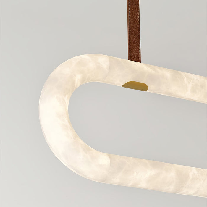 Circle Alabaster Chandelier.