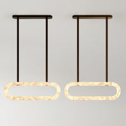 Circle Alabaster Chandelier-DWHOME