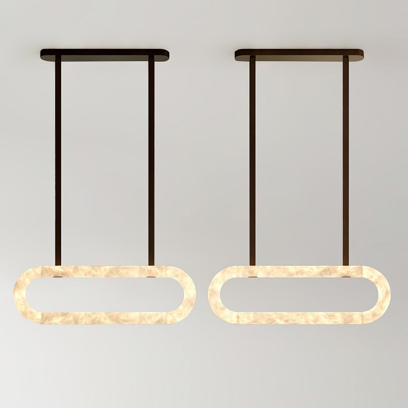 Circle Alabaster Chandelier-DWHOME