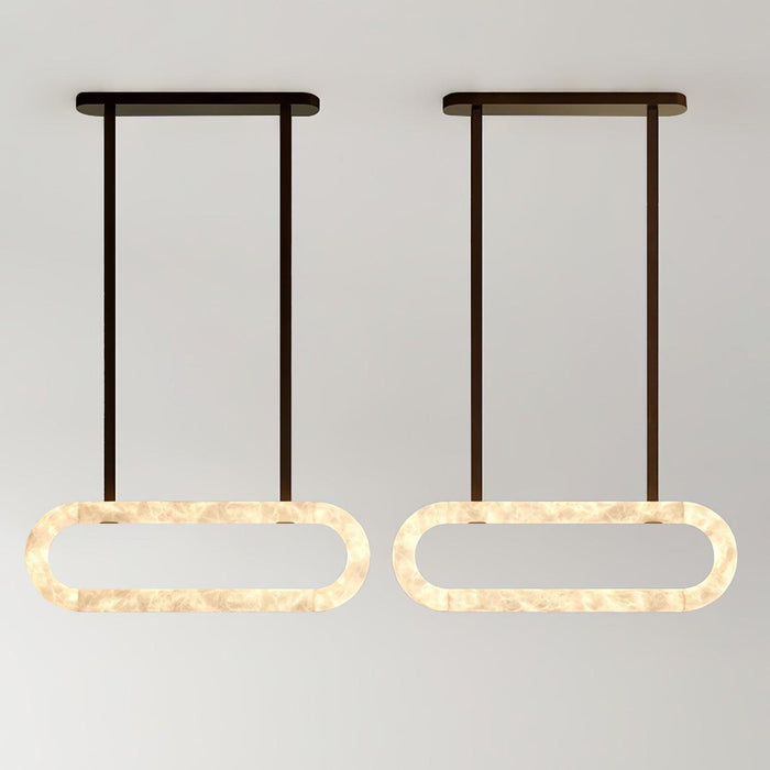 Circle Alabaster Chandelier-DWHOME