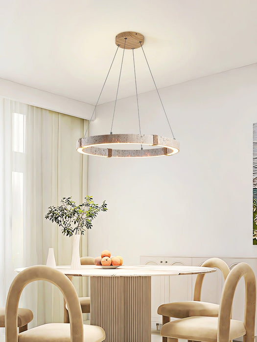 Circle Travertine Pendant Lamp-DWHOME