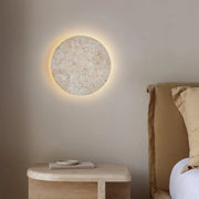 Circle Travertine Wall Lamp-DWHOME