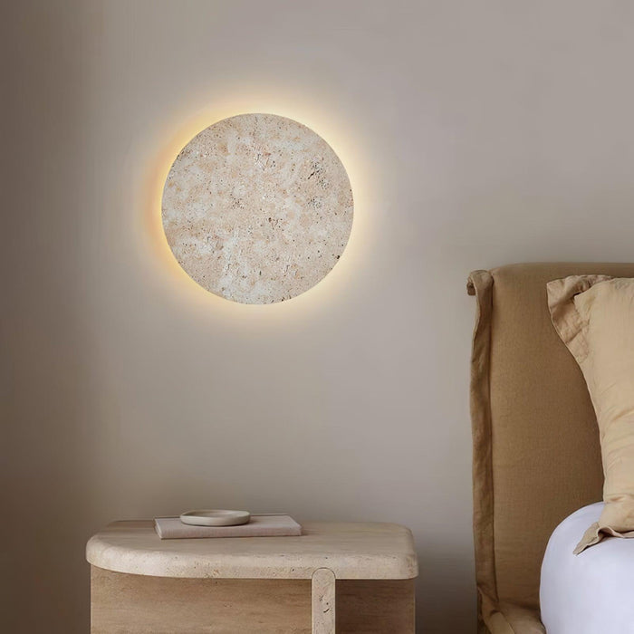 Circle Travertine Wall Lamp - DWHOME