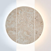 Circle Travertine Wall Lamp-DWHOME