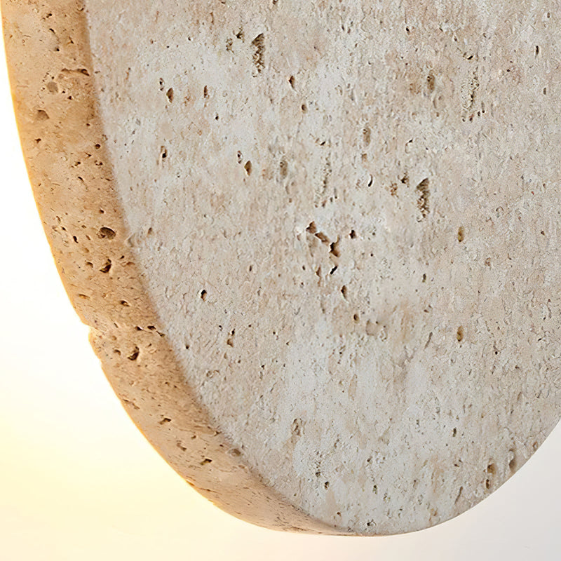 Circle Travertine Wall Lamp-DWHOME