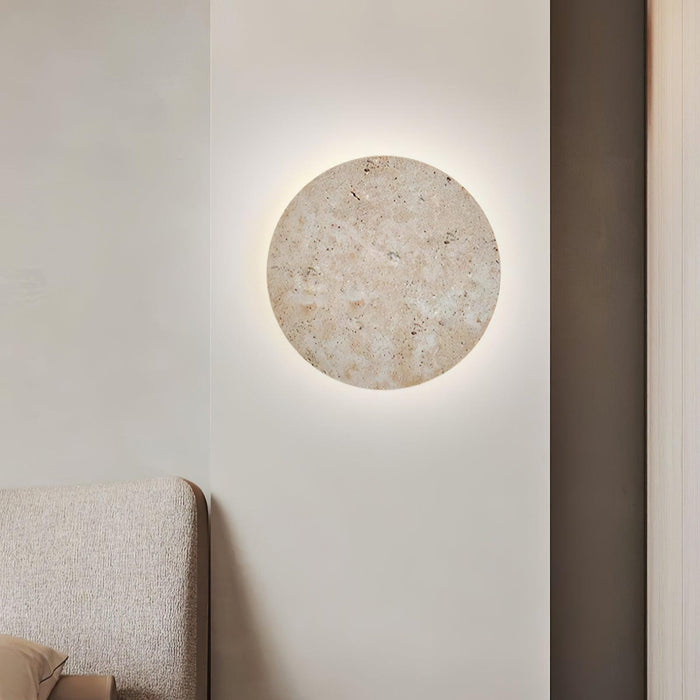 Circle Travertine Wall Lamp - DWHOME