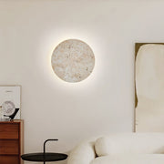 Circle Travertine Wall Lamp-DWHOME
