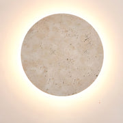 Circle Travertine Wall Lamp-DWHOME