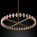 Circular Pendant Light with Crystal Glass Shades.