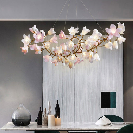 Circular Blossom Chandelier.