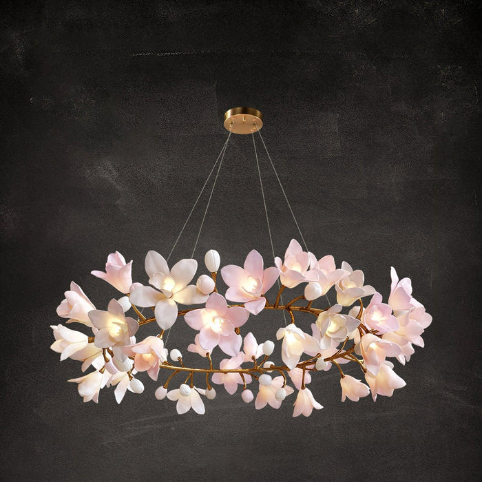 Circular Blossom Chandelier.