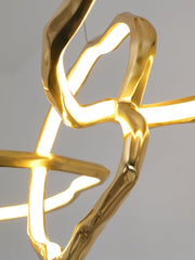 Cloud Rings Series Brass Chandelier-DWHOME