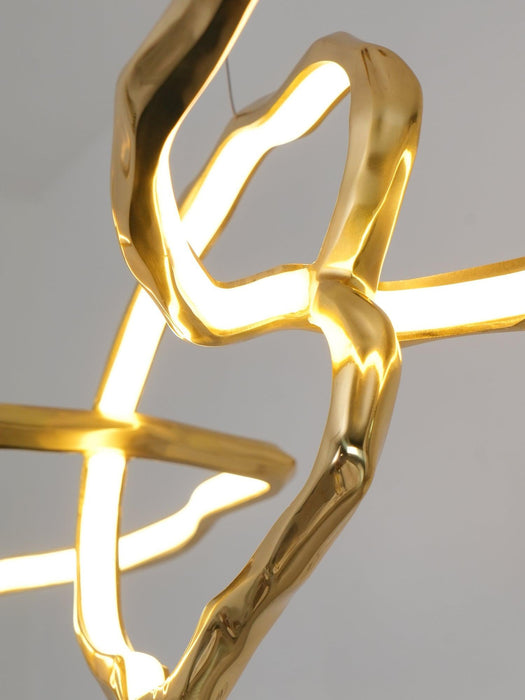 Cloud Rings Series Brass Chandelier - DWHOME