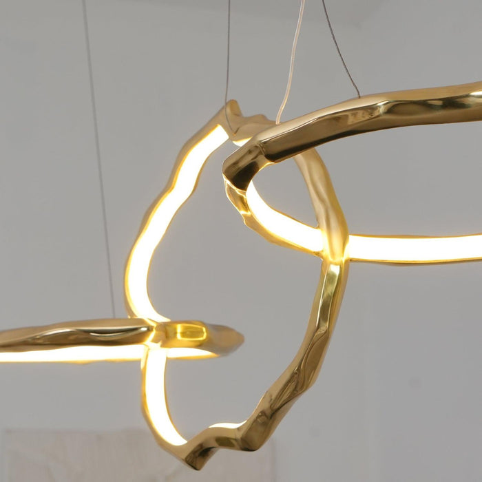 Cloud Rings Series Brass Chandelier - DWHOME