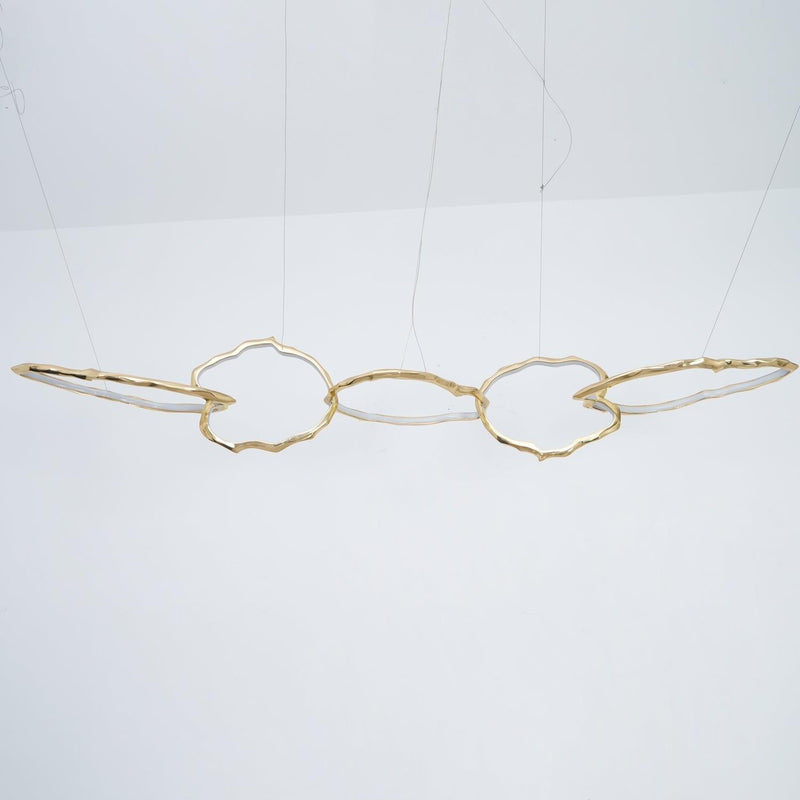 Cloud Rings Series Brass Chandelier-DWHOME