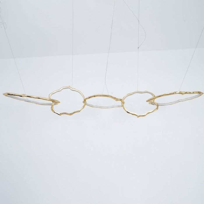 Cloud Rings Series Brass Chandelier