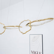Cloud Rings Series Brass Chandelier-DWHOME