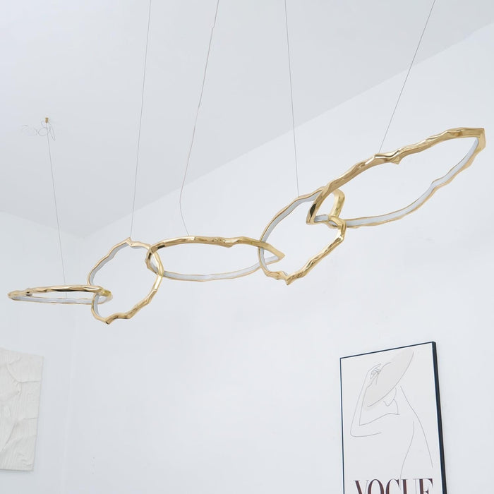 Cloud Rings Series Brass Chandelier - DWHOME