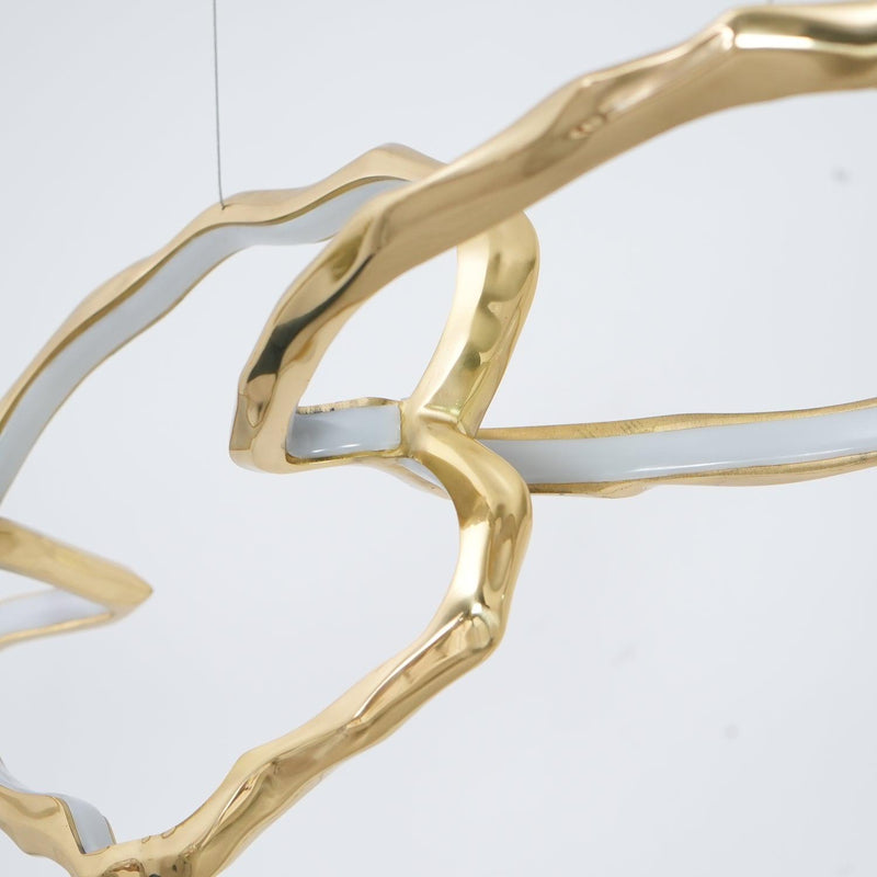Cloud Rings Series Brass Chandelier-DWHOME