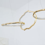 Cloud Rings Series Brass Chandelier-DWHOME
