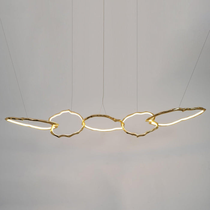 Cloud Rings Series Brass Chandelier - DWHOME