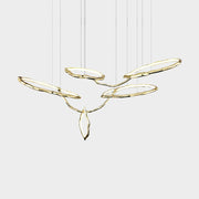 Cloud Rings Series Brass Chandelier-DWHOME
