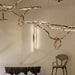 Cloud Rings Series Brass Chandelier.