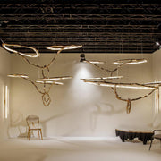 Cloud Rings Series Brass Chandelier-DWHOME