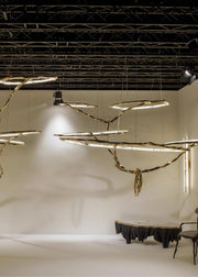 Cloud Rings Series Brass Chandelier-DWHOME