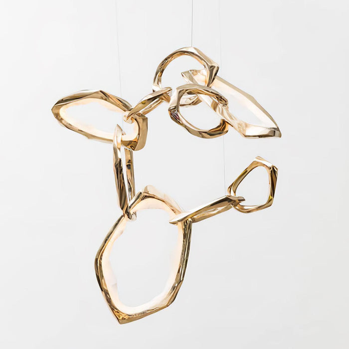 Cloud Rings Series Brass Chandelier - DWHOME