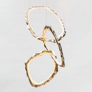 Cloud Rings Series Brass Chandelier-DWHOME
