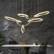 Cloud Rings Series Brass Chandelier-DWHOME