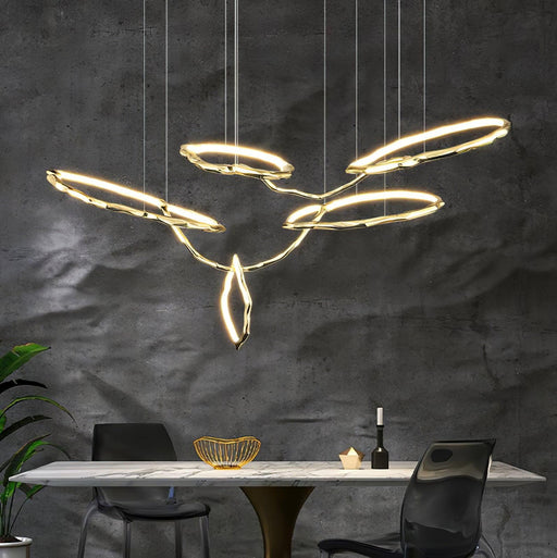 Cloud Rings Series Brass Chandelier - DWHOME